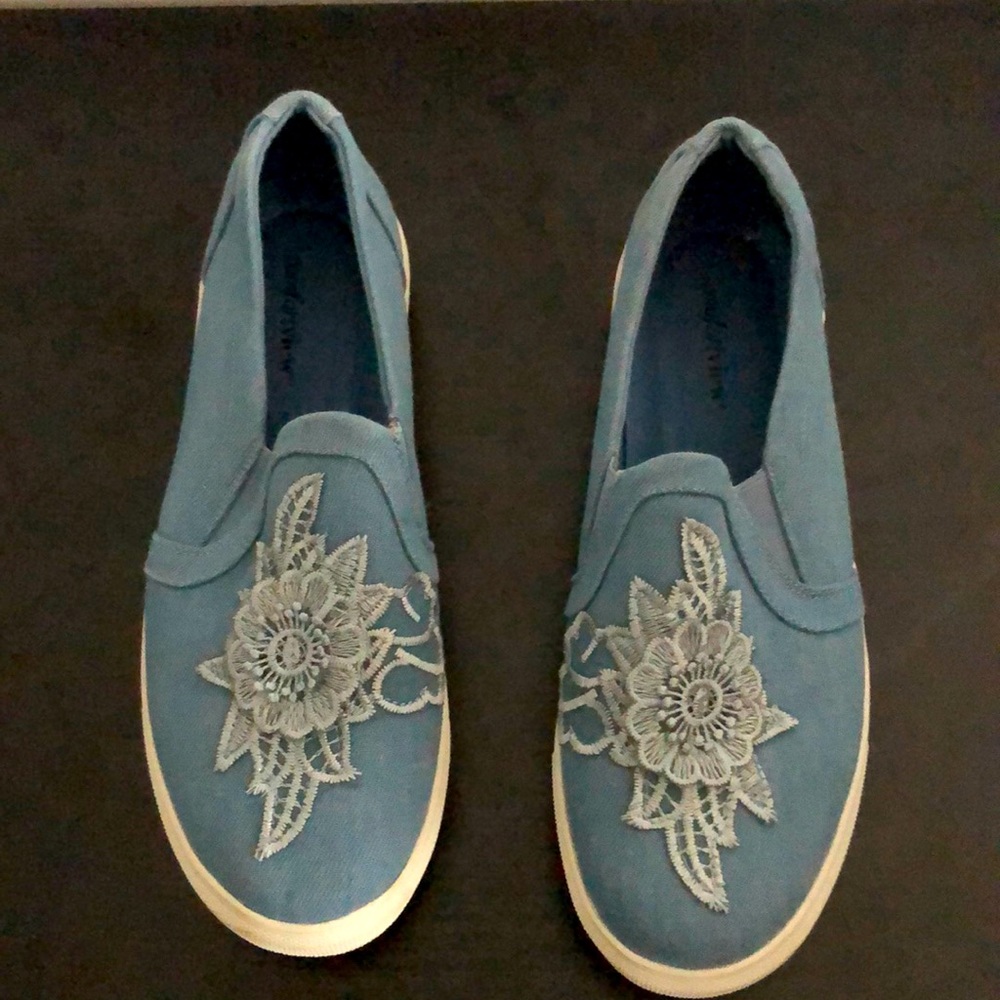 Comfort view Skylar Denim Lace Sneakers Sz 11W